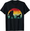 Retro Vintage Bigfoot With Boxer Dog - Animal Whisperer T-Shirt