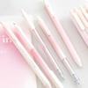 5Pcs/Box 0.5mm Gel Pen Press Type Detachable with Clip Quick Drying Assorted Stationery Gradient Color Plastic Writing Pen School Supplies