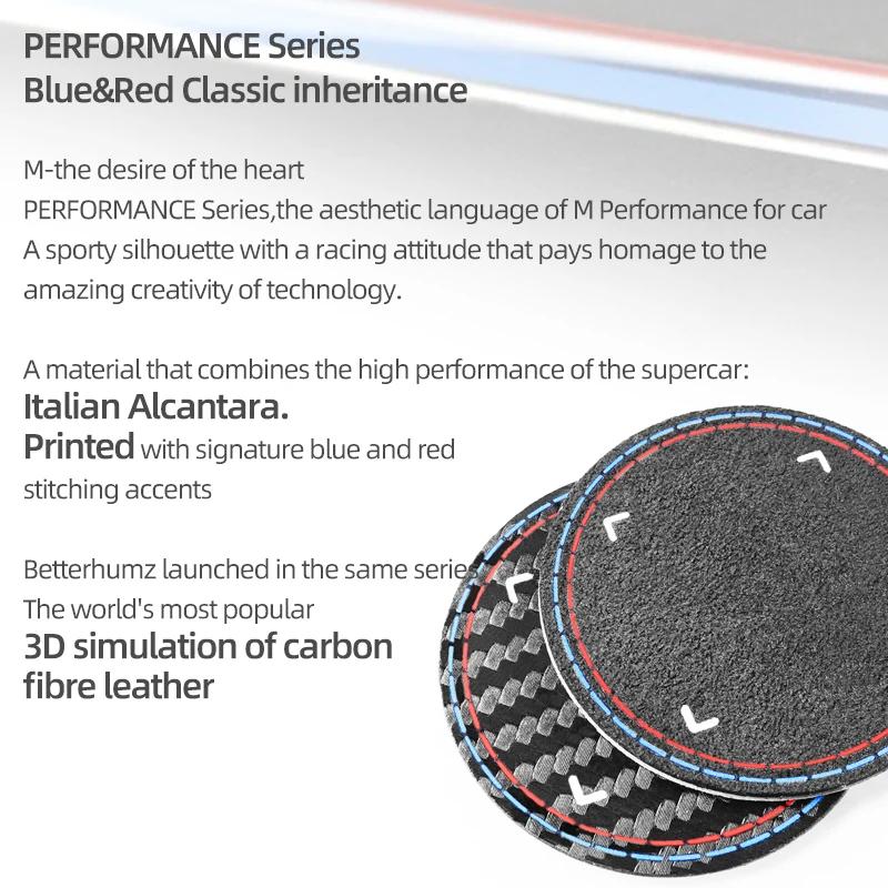 For a1 F30 F20 G20 F10 F31 F32 F34 F36 Series 1 2 7 X3 X4 X5 X6 i3 iX3 Z4 Made of Alcantara Car Multimedia Knob Trim Stickers a1