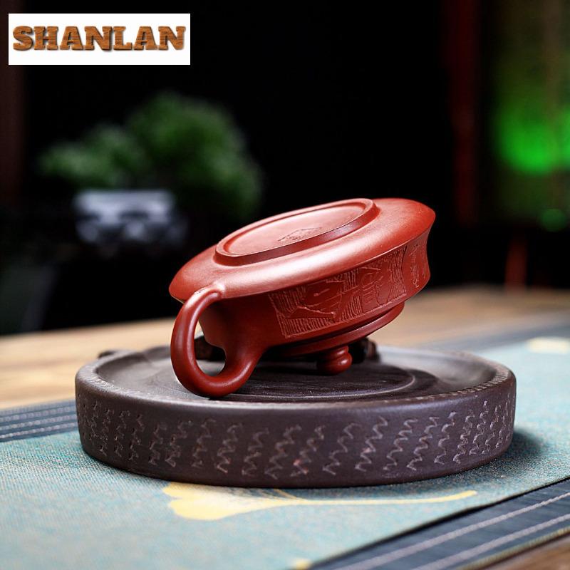 190ml Aesthetic Yixing Purple Clay Teapots Handmade Weekly Count Pot Raw Ore Dahongpao Mud Kettle Zisha Tea Set For Tea Craft