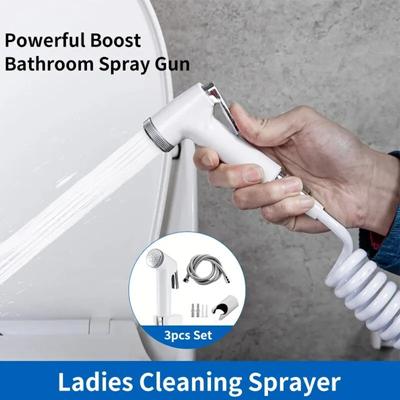 Bidet Reinigungsarmaturen Set Tragbares Bidet Sprayer Set mit Spiralschlauch & Halter Handbrause Bidet Sprayer Toilette
