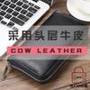 Genuine Leather RFID Blocking Card Holder Wallet Men Women Passport Case Key Organizer