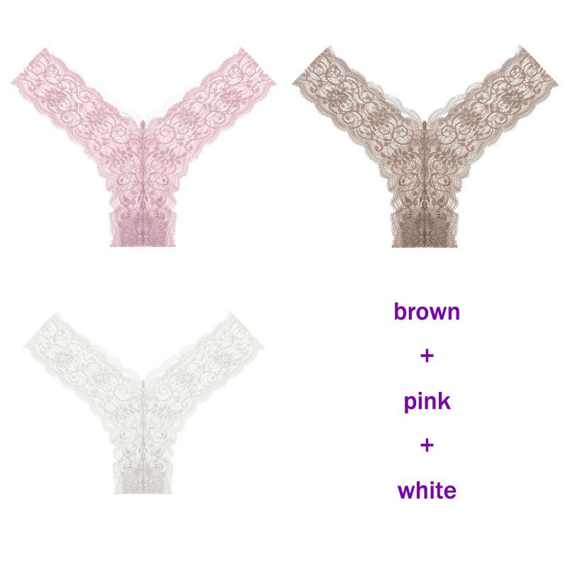 CINOON 3 Teile/los frauen höschen Transparent Low-Taille Unterhose Aushöhlen Tanga Weibliche Nahtlose G-String Sexy Unterwäsche Spitze Dessous panty