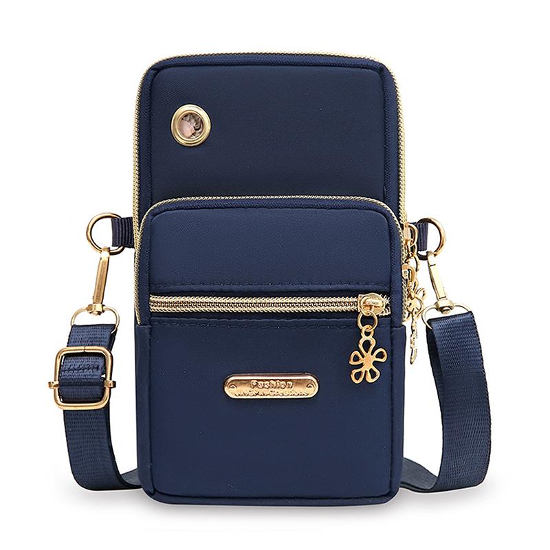 Mobile Phone Crossbody Bags For Women Fashion Women Shoulder Bag Cell Phone Pouch Coin Bag 3 Layer Wallet With Headphone Plug