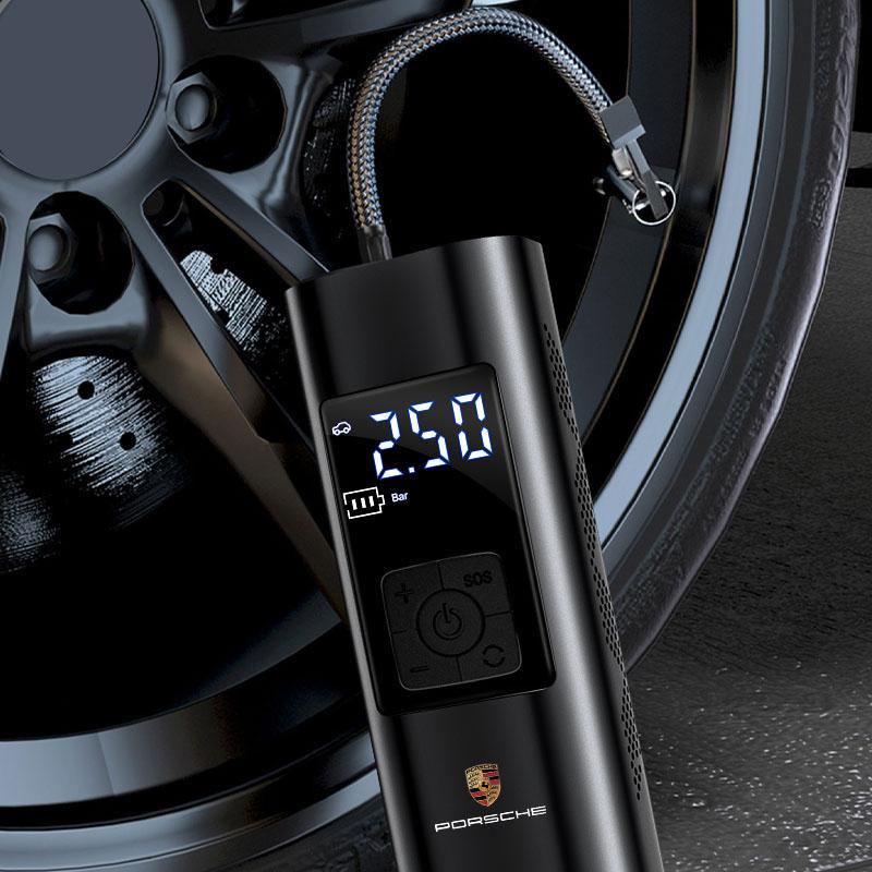 1pc Portable Car Inflation Pump Charging Air Pump Tire Inflator For Porsche Boxster Cayenne Panamera Macan Cayman 911 918 996 917 991