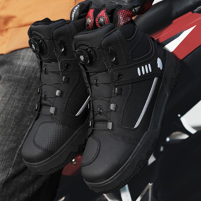 Motorcycle Riding Men Boots Waterproof Motocross Cycling Shoes Off-Road Motorbike Racing Anti-Drop Breathable Equipment Soft