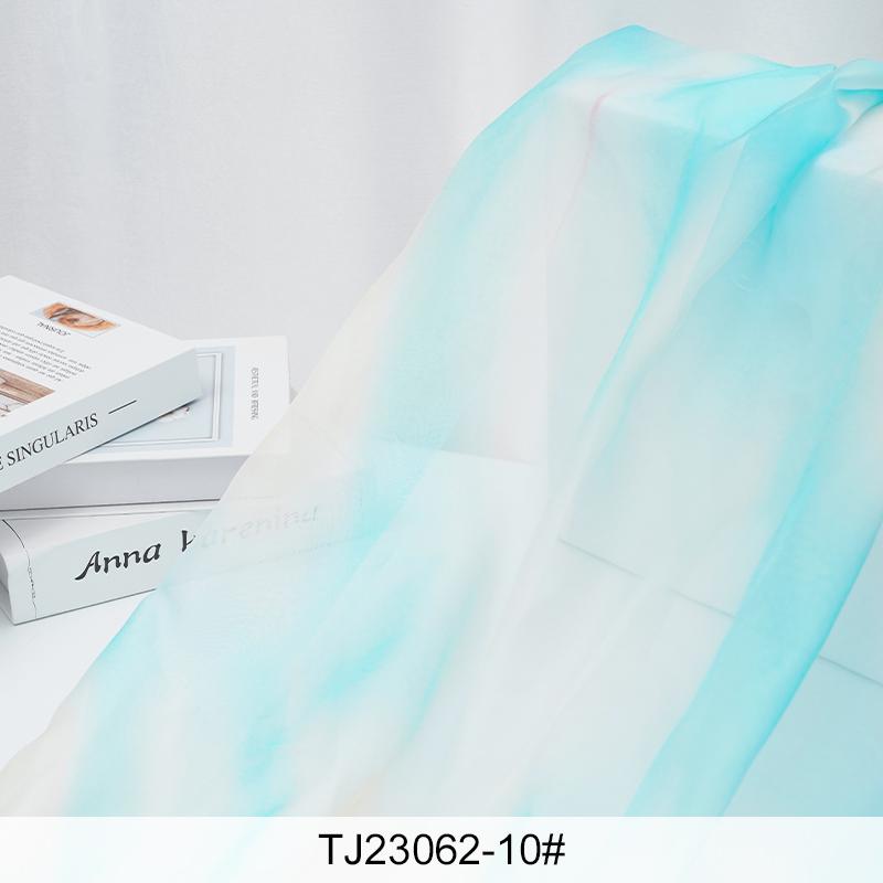 

0.5m/1m/2m 30D Encryption Lyocell Tie-dye Printed Fabric for Women s Slip Dress Decorative Cloth Handmade DIY Clothing Fabrics 50x150cm