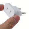 US To EU Travel Plug Adapter, AC Power Outlet Converter for Europe UK Australia, 2 Prong Type C International Wall Socket Adapto
