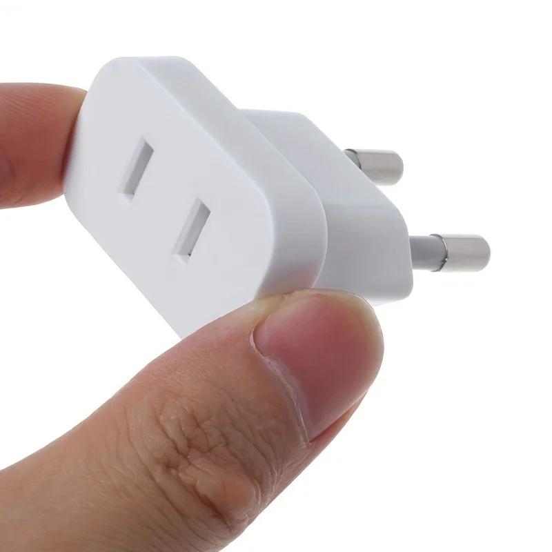 US To EU Travel Plug Adapter, AC Power Outlet Converter for Europe UK Australia, 2 Prong Type C International Wall Socket Adapto