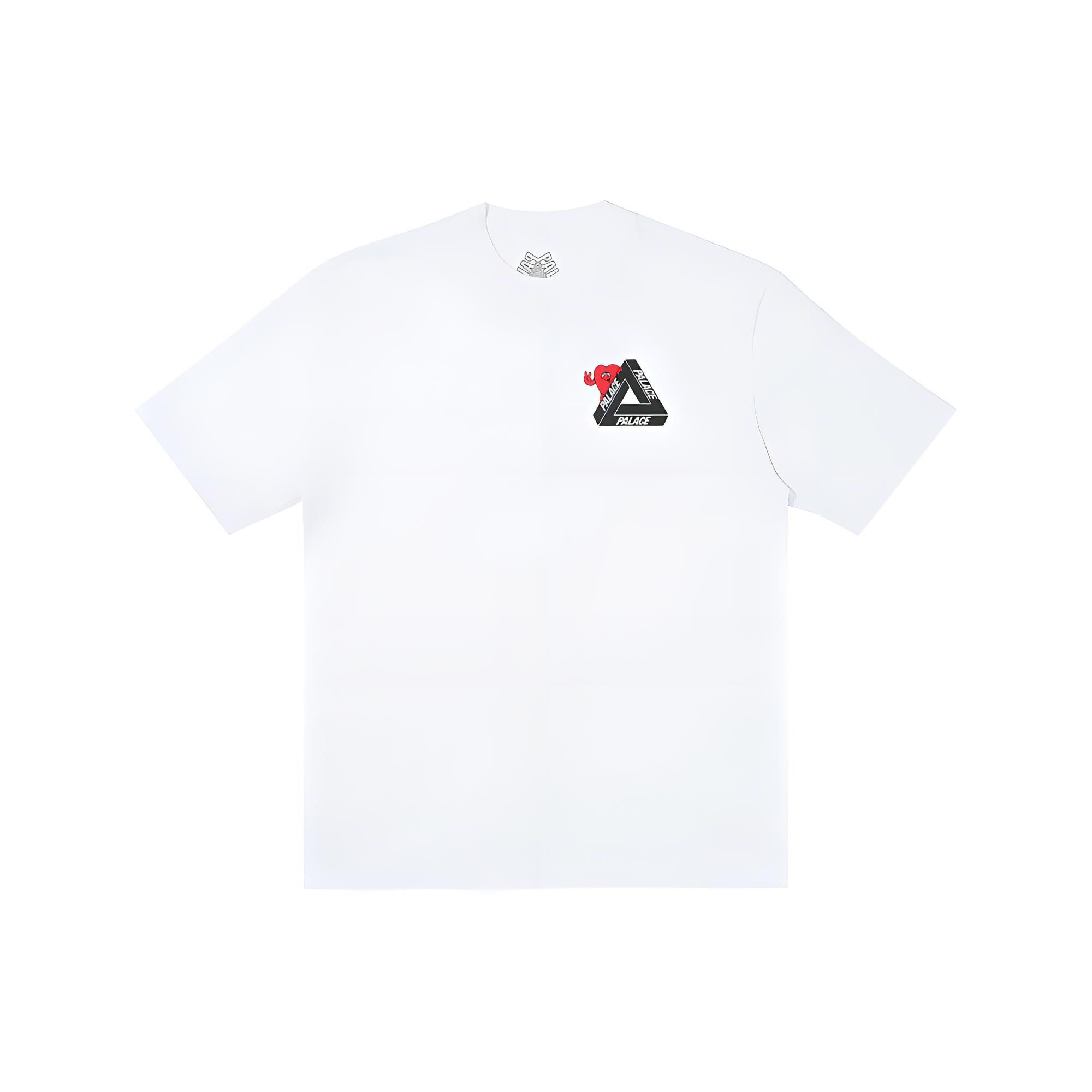Футболка Palace Tri-Hearts, белые топы унисекс P26TS026 XL