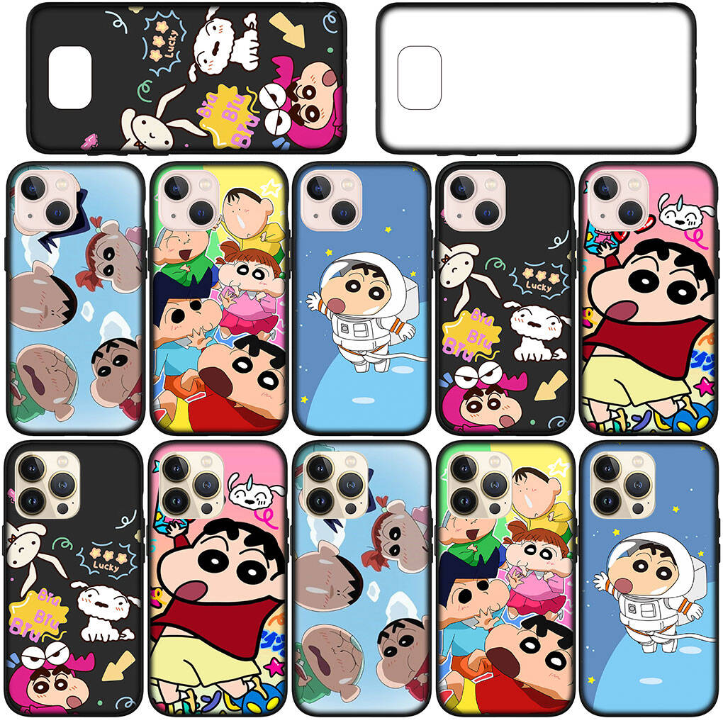 Cover for iPhone 17 16 15 Xiaomi Poco Redmi Note 14 13 12 11 Pro Max 9 16e Samsung Galaxy S25 S24 S23 OPPO Huawei Crayon Shin Chan Shinchan Phone Case