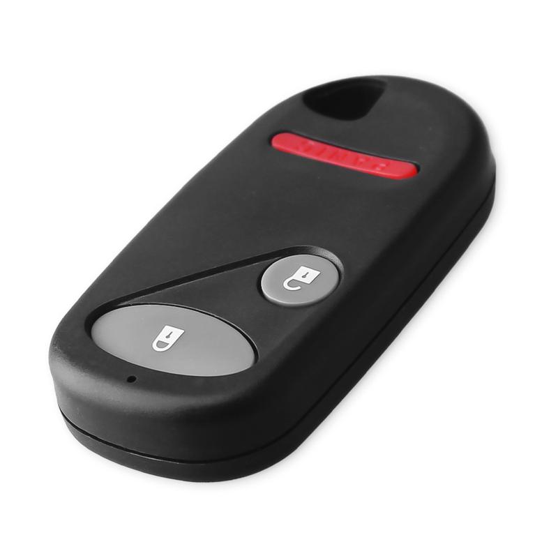 KEYYOU 3 Buttons 2+Panic Blank Key Case Shell Replace For Honda Accord 1997 Element 2003-2011 CR-V Civic Remote Car Key Cover