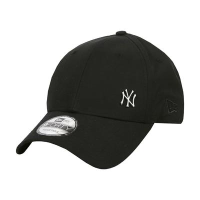 [New Era] Cap for Men and Women, New Era 9FORTY Flawless MLB Logo Metal Mini Logo Baseball Cap, New York Yankees, Black... [Item]
