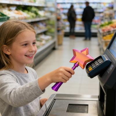3D tištěná zatahovací hvězdná hůlka Tap-to-Pay Kouzelná bezkontaktní platební hůlka Novinka Držák na kreditní karty s tématem kouzelníků pro dospělé