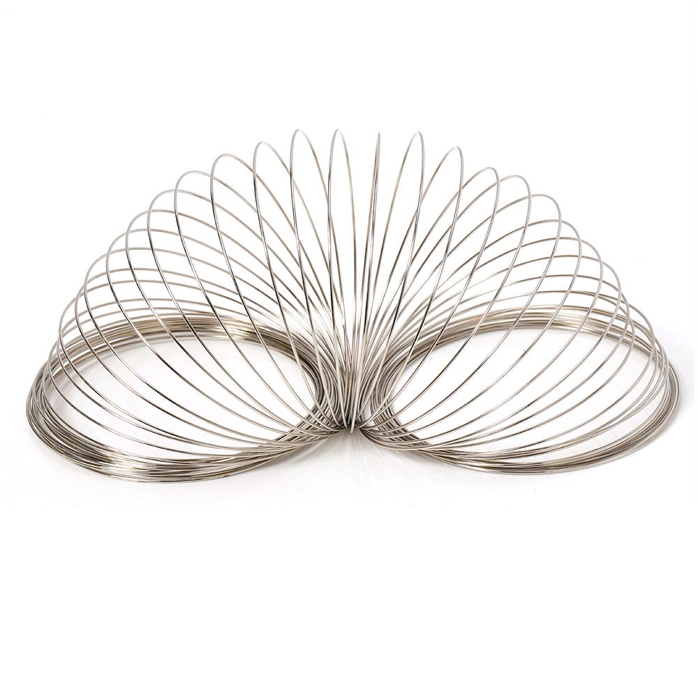 

100 Loops Wire Memory Beading Iron Steel Wire Loop Circle 55/60/115mm for Bangle Bracelet Making DIY Jewelry Making Components Dia 55mm