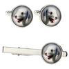 Bedlington Terrier, Rothbury Terrier, Rodbery Terrier - Cufflinks and Tie with Your Photo, a Suit Decoration, Men's Jewelry from the Brand.