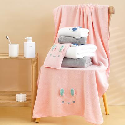 Individuell besticktes Handtuch Groß 35*75cm Weiches Handtuch für Kinder Koalabär Handtuch Personalisiertes Namenshandtuch Korallen Samt Cartoon Handtuch