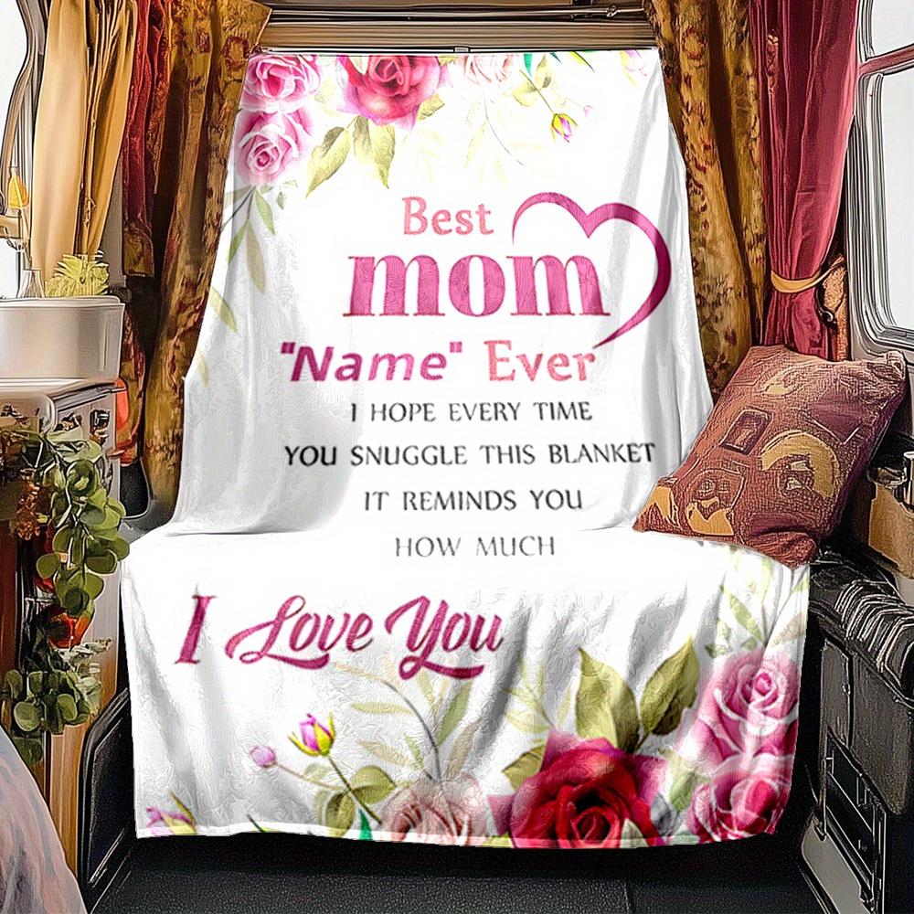 Dog Mom Blanket Personalized Name Soft Comfortable Stylish Blanket Car Blanket Perfect For Travel Camping Outdoor Home Suitable For All Seasons