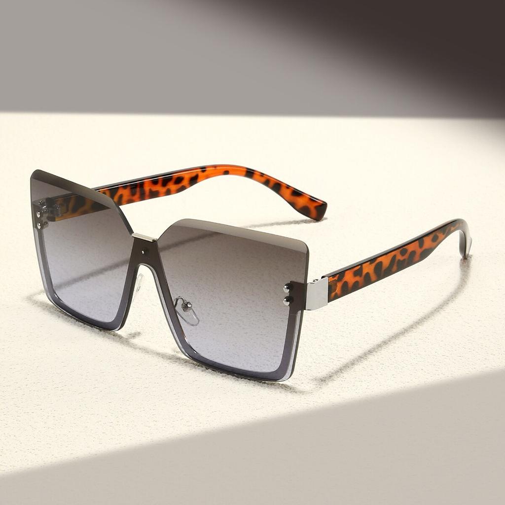 New Large Frame Frameless Gradient Women Fashion Sunglasses Trendy UV Protection