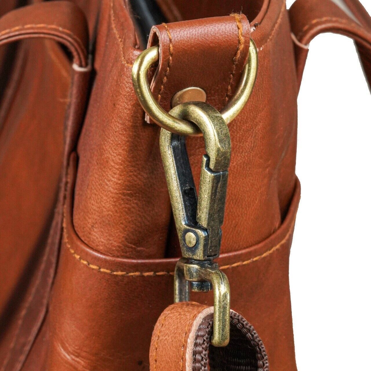 Женская винтажная кожаная сумка-тоут для ноутбука через плечо через плечо Повседневная — фото 9