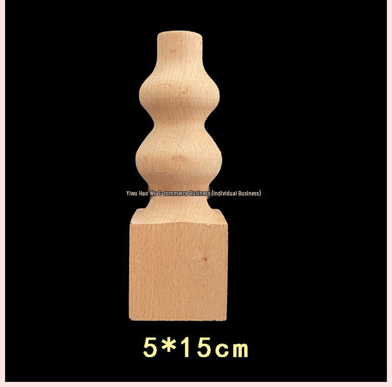 Europese Massief Houten Bedstijl Kop - Decoratieve Gesneden Houten Bol voor Meubels en Balustrades