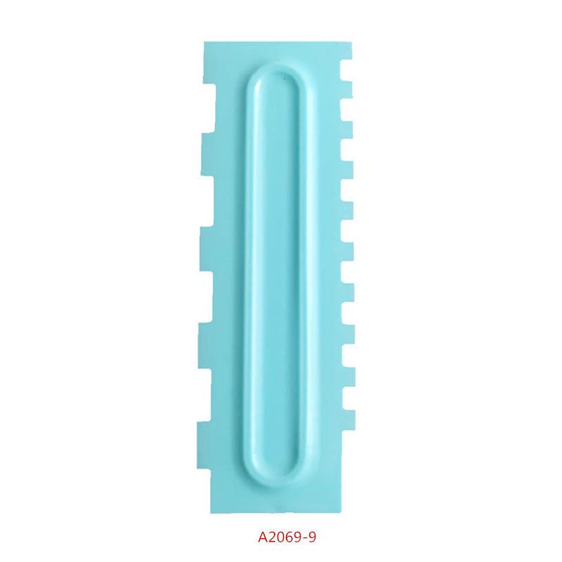 Set 9 Pezzi Raschietti Per Torte - Pettini Per Decorazione Di Torte In Plastica Alimentare, Blu