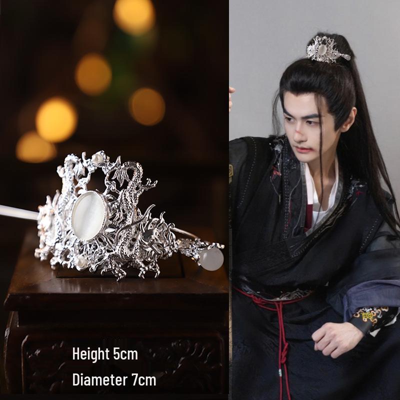 

Ручной работы Унисекс Тиара-корона для волос и заколка в стиле Уся