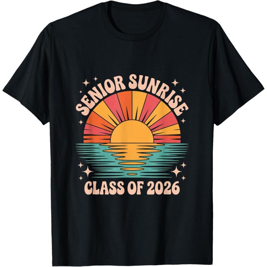 

Vintage Senior Sunrise 2026 Seniors of Class Graduation T-Shirt(4) XXXXXL чёрный