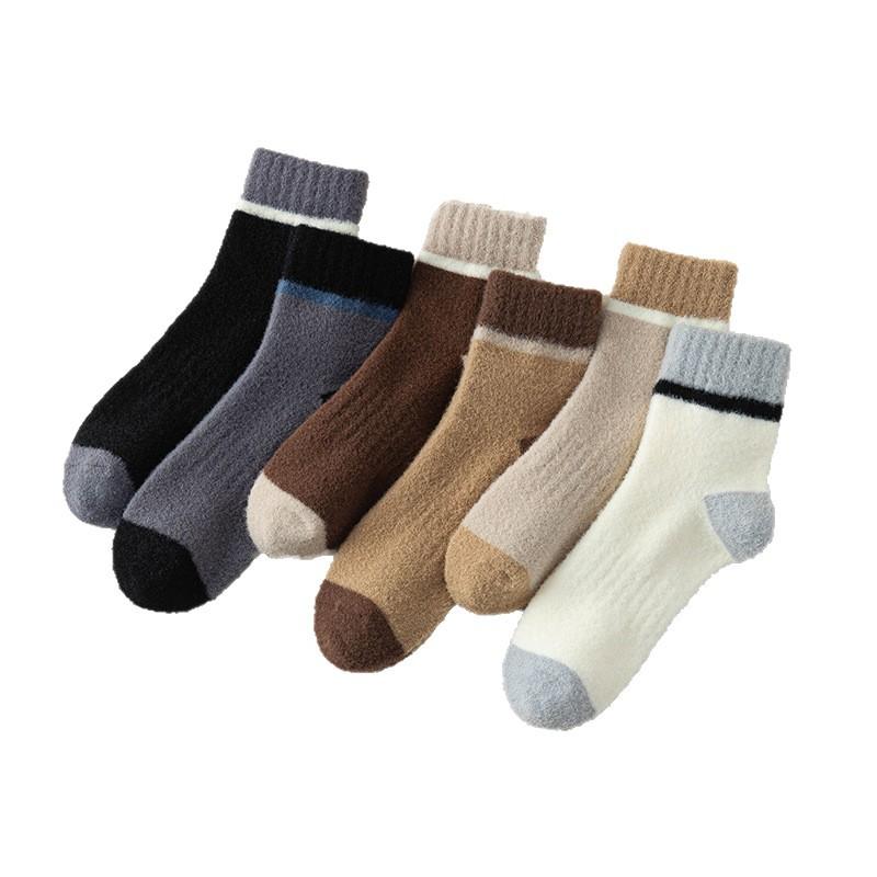 Men's Woolen Thickened Mid-calf Socks for Winter, Suitable for Sports, Sweat-absorbing and Odor-resistant, Autumn-winter Long Socks