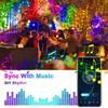 5M/10M/20M USB Christmas Fairy String Lights Bluetooth Remote Control Music Sync Waterproof Indoor Outdoor Garden Bedroom Decorative Lights