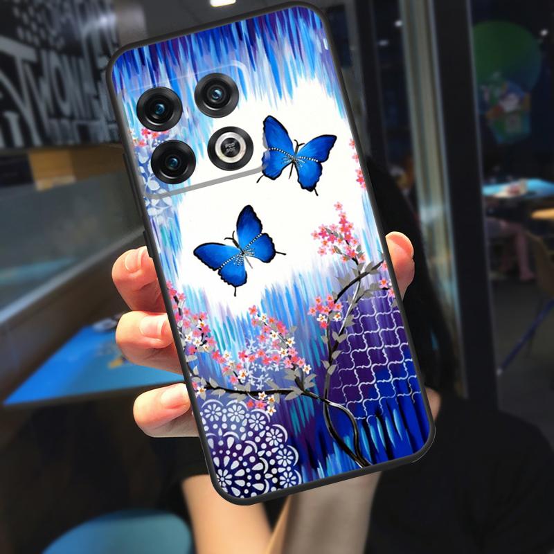 Butterfly Flower Funda For OnePlus 10T 8T 9RT 12 13 13R 11 9 10 Pro OnePlus Nord 4 CE 2 3 Lite N20 N30 Case