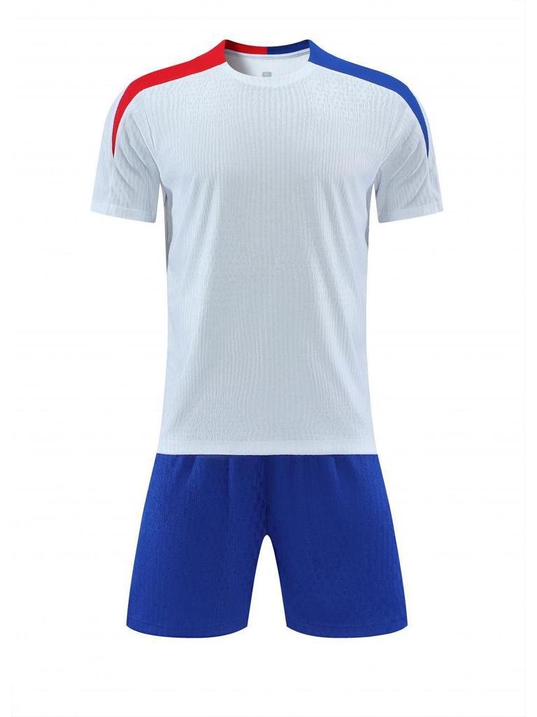 High-Quality Short Sleeve Football Kit: Quick-Dry Jersey for Children and Adults - Customizable Training Wear