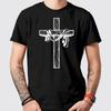 JESUS CROSS Printed T Shirt - Christian Tee Religion Christian Cross T Shirt