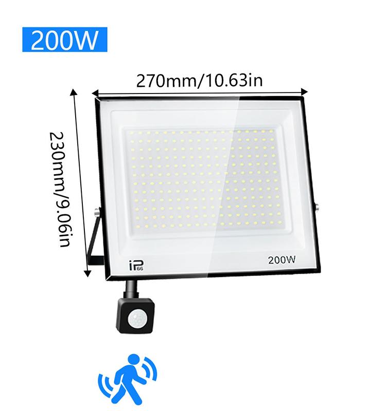 LED Floodlight Motion Sensor AC220V 110V 30W 50W 70W 100W 150W 200W Waterproof Outdoor Projector Exterior Spotlight Outdoor Lamp