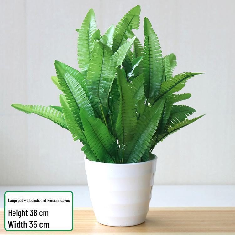 

Искусственный зеленый лист редиса в горшке для украшения гостиной и рабочего стола