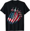 Patriotisches USA Flagge Kampfflugzeuge Jungen 4. Juli T-Shirt
