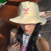 Embroidered Bow Summer Bucket Hat Quick Dry Breathable Cap Unisex Sun Hat for Camping Hiking Outdoor Adventure