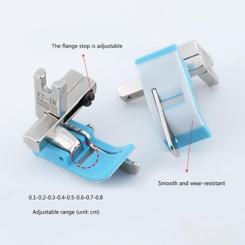 Extended Presser Foot for Flatbed Sewing Machines Sturdy Plastic Construction Smooth Cloth Feeding