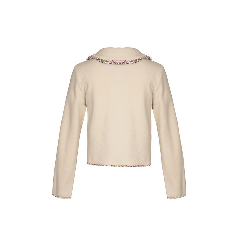 Autumn and Winter Women's Jacket Fashion Lace Solid Color Comfortable Casual Long Sleeve Jacket