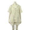 RAVIR Cotton Double Gauze Short Sleeve Shirt and Shorts Easy to Put On and Take Size XL Women's 100% Pajamas, Set, Breathable, Moisture-Wicking,