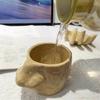 410ml Ceramic Mug Set with Cup Holders Funny Nose-Picking Design Tea Coffee Cup Home Kitchen Drinkware