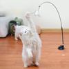Feather Interactive Funny Cat Stick Toy Soft Fixed Rod Teasing  Indoor Pets Play Exercise Accesorios