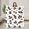 Scandinavian Style Leopard Lover Blankets Warm Soft Plush Throw Blanket For Couch Bed Travel Office Flannel Bedspread Bed Cover