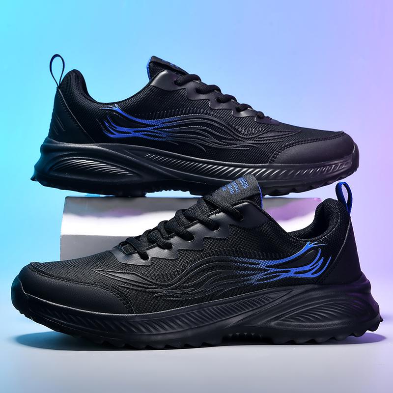 

2025 New Casual Sports Breathable Lightweight Anti Slip Men S Shoes Running Walking Casual Shoes Loafers Trendy Designer Black 38