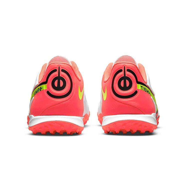 Nike Tiempo Legend 9 Academy Lace Logo TF (Rubber Studs) Firm Ground Artificial Grass Fitting Soccer Shoes Unisex Soccer Shoes White Red DA1191-176