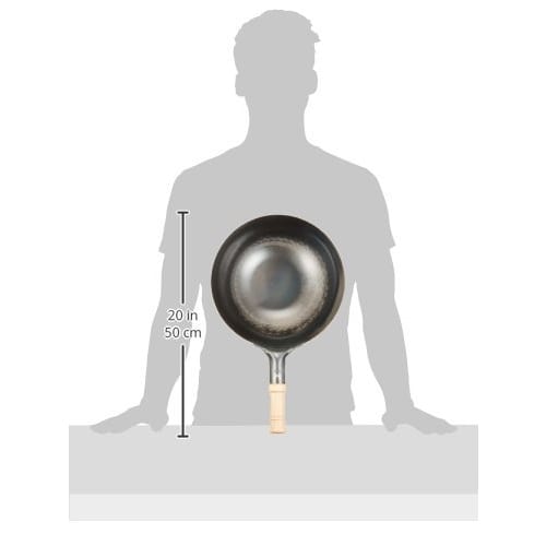 Yamada Industrial Co., Ltd. 30cm Iron Saucepan with Wooden Handle, Made In Japan, Outdoor, Chinese Style, Yamada Chinese Wok 001057