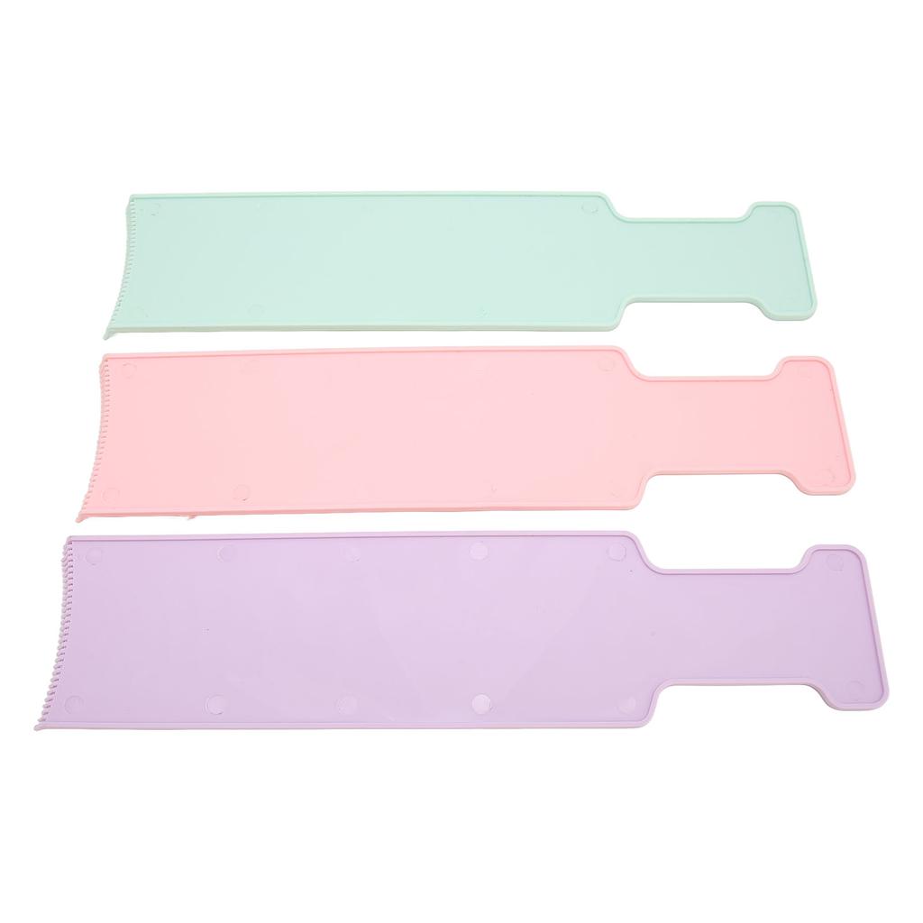 3pcs Balayage Board Curved Comb Teeth Smoothing Surfaces Widen Foiling Board for Hair Dye