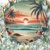 Coastal Sunset Metal Wall Art Men's Room Decor Thanksgiving Beach House Halloween Living Bathroom Kitchen Wall Decor