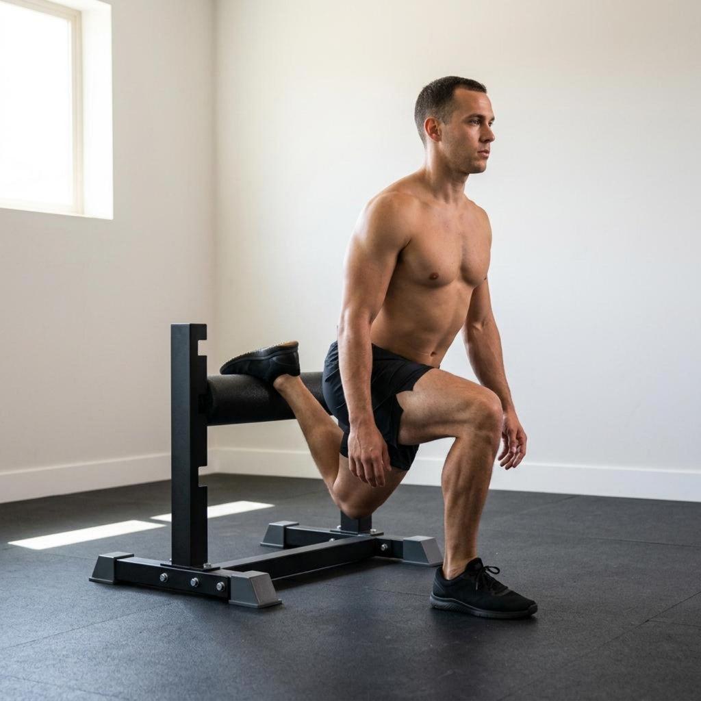 Bulgarian Split Squat Rack Stable Base Single Leg Roller Adjustable Height Fitness Equipment