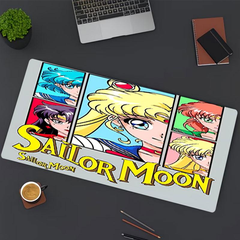 Tapis de Souris Impression Sailor Moon, pour Clavier, Ordinateur Portable PC, pour Bureau, Maison, Décoration de Bureau, Cadeau d'Anniversaire Parfait pour les Joueurs